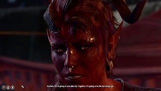 Karlach and Tiefling Are Both Half Illithid and Go on a Date Baldur’s Gate 3 Gameplay