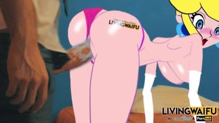 21 년 Hentai 마리오 브라더스 S 프린스 피치 버전 Anime Waifu Dogging 애니메이션 큰 엉덩이 Cosplay