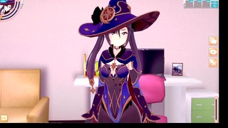 3D/Anime/Hentai, Genshin Impact: Mona Has Fun Getting Fucked By A Big Cock !!! POV
