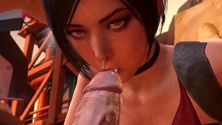 Ada Wong Deephroat Blowjob Close Up Resident Evil
