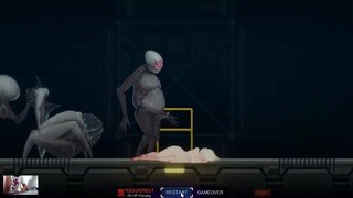 Alienquest Eve - Monsters neuken een schattige blondie met grote borsten, hardcore sperma in seks