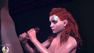 Forbidden 3d Porn - Aloy Giving A Blowjob Horizon Forbidden West 3D Porn - XAnimu.com