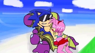Amy le da a Sonic una mamada descuidada