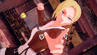 Attack On Titans Hentai – Annie Boobs And Cumming Outside – Hentai 3D + POV