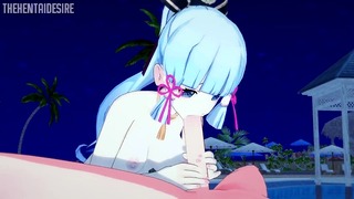 Ayaka Cock Sucking Blowjob Hentai Genshin Impact