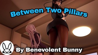 Between Two Pillars Giantess Growth Animation