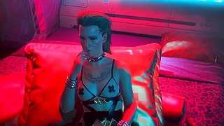 Big Titty Cyberpunk 2077 Lesbica scopa Meredith Stout!