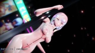Cyberpunk 2077 – Lucy Pole Dance Action ocensurerad Hentai 4K MMD R-18