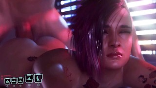 Cyberpunk 2077 Sex Episode – Sexe anal avec Judy Alvarez, jeu animé 3D