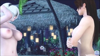 Dead Or Alive Xtreme Venus Vacation 2B e Mai Shiranui Nude Body Nude Mod Fanservice Apreciação