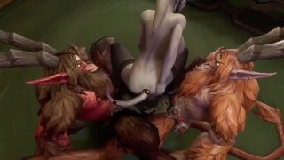 Demon Girl Gets Double Penetration From 2 Devils Warcraft Parody