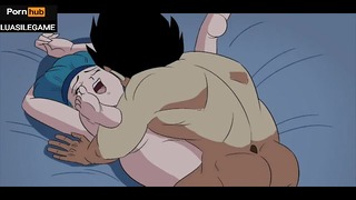 Dragon Ball - Вегета сперечається з Бульмою через Янчу, і він трахкає її та закінчує їй у вагіну