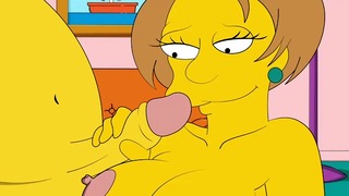 Edna Krabappel Handjob The Simpsons porno