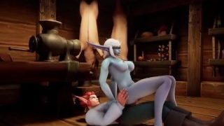 エルフはキッチンでナイトエルフとセックスする Warcraft ポルノパロディ