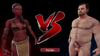 Ethan против Amanda II, обнаженный боец ​​3D