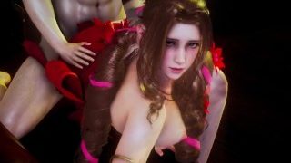 Final Fantasy 7 – Aerith trouwjurk rode jurk kousen – Lite-versie