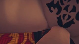 Final Fantasy Xiv Futa Y'shtola는 아무도 테이커를 보지 않는 동안 입으로 섹스를 합니다. POV