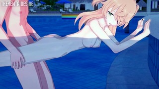 Fischl Fucked In The Pool Hentai Genshin Impact