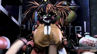 FNAF Scrap.b Foursome W/Blowjob