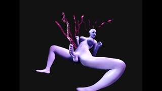 Futa Liara urethra inbrengen 4K VR-animatie door Likkezg