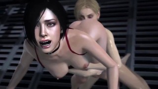 Futa Resident Evil. Ada X Annette X Sheva X Excella