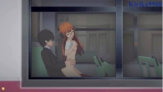 Futaba Sakura A Ren Amamiya głęboko się rucha w autobusie. – Persona 5 Hentai