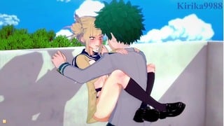 Himiko Toga и Izuku Midoriya се чукат дълбоко зад стълбите. – My Hero Academia Hentai