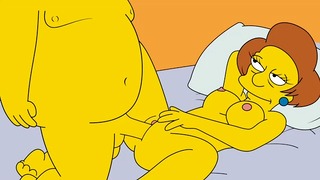 Homer Simpsons Pornosu Bayan Krabappel'i Sikiyor