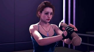 Jill Valentine Jerking Your Cock Facial