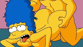 Marge neukt hard in de Simpsons-porno