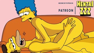 Η Marge Fucks Friend's Homer's Lenny The Simpsons