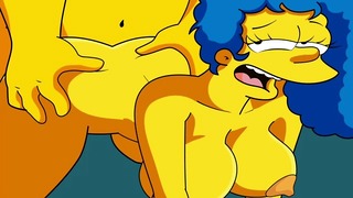 Marge adora ser fodida na pornografia dos Simpsons