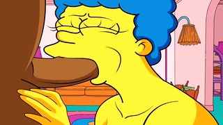 Marge chupa una polla negra Los Simpson