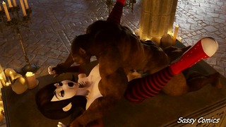 Mavis Dracula hard geneukt door weerwolf - Hotel Transylvania Monster 3D-animatie