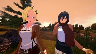 Mikasa And Annie Foursome – Attack On Titan Porn Shingeki No Kyojin