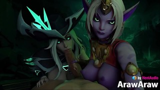 Miss Fortune & Soraka Blowjob With Sound 3D Animation Asmr Hentai League Of Legends Bj