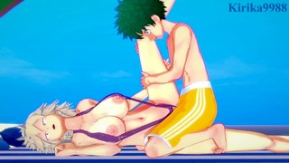Мицуки Бакуго и Изуку Мидория занимаются интенсивным сексом на пляже. – My Hero Academia Hentai