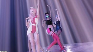 MMD Γ Reyish – Kkili Kkili Sexy Kpop Hot Dance Ahri Kaisa Seraphine Kda League Of Legends