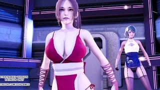 MMD Glide Marie Rose Mai Shiranui Tamaki Kasumi Doa Sexy Hot Erotic Dance 4K 60Fps