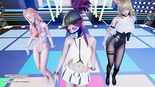 MMD Kep1Er – Wa Da Da Ahri Akali Seraphine Sexy Kpop Dance League Of Legends Hentai necenzurovaný