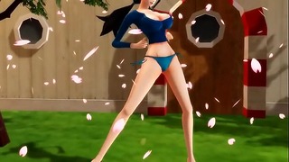 -MMD One Piece- Nico Robin Twerking og dans