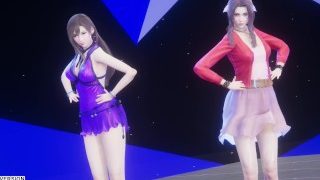 MMD Тэён – Инву Аэрит Тифа Локхарт, горячий K-pop танец Final Fantasy Без цензуры Hentai