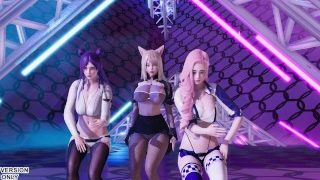 MMD Twice – Áttörés Ahri Kaisa Seraphine League Of Legends Kda Sexy Kpop Dance 4K 60Fps