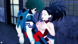 Momo Yaoyorozu And Izuku Midoriya Have Deep Sex In A Back Alley. – My Hero Academia Hentai