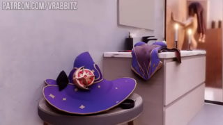 Mona Genshin Impact Plays With A Dildo