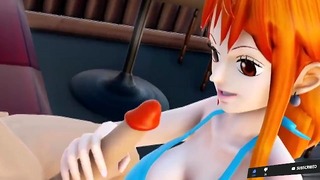 Nami One Piece Sexy grote kont zuigen