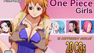 One Piece – Nico Robin, Nami, Boa Hancock bawią się bez cenzury / Sperma w cipce / Ruchanie w cycek