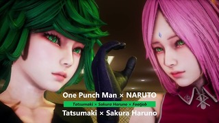 One Punch Man Naruto – Тацумакі Sakura Haruno Footjob – полегшена версія