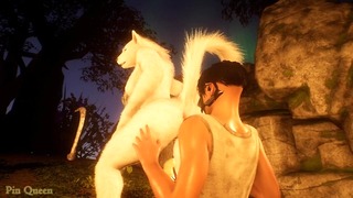 Poacher Found A White She-Wolf, Instead Of Hunting He Decided To Fuck Her Wild Life