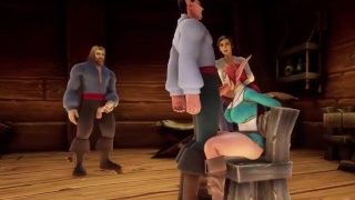 Redhead Elf Gets Railed In Front Of Pirates – Warcraft Porn Parody Short Clip